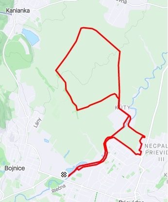 14 km bežecký okruh Prievidza Bojnice